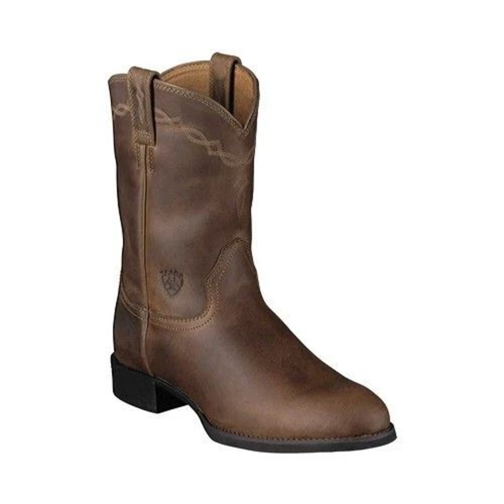 Ariat‎ Heritage Roper Western Boot Men's 11.5 Wide Distressed Brown Leather